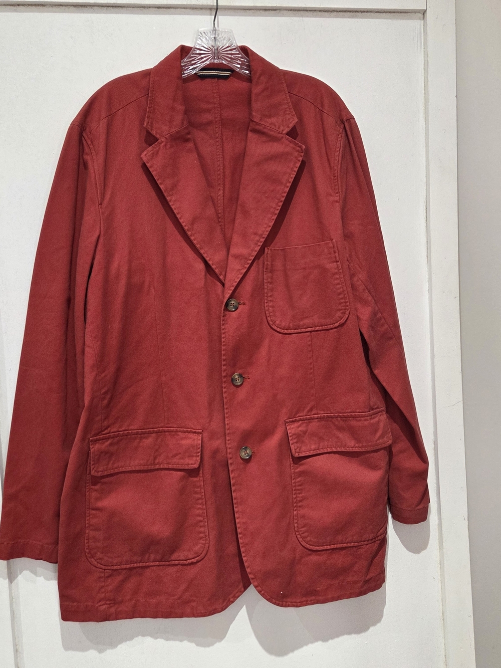 Bass Men's Red Lightweight Cotton Jacket Blazer